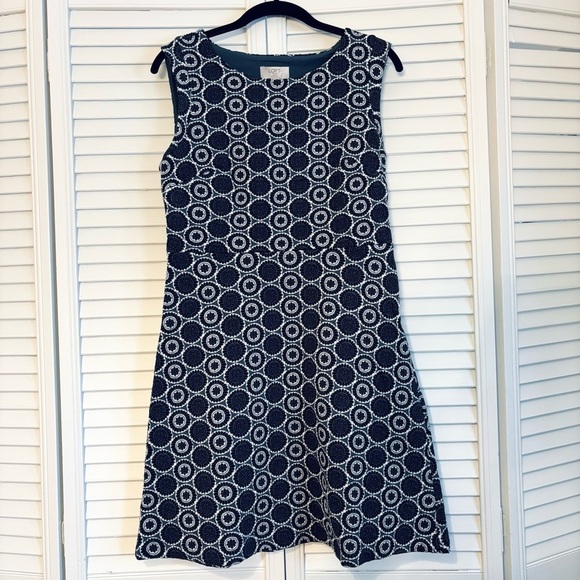 Loft A-Line Black, White, and Gray Patterned Dress Size 6P - Picture 1 of 5